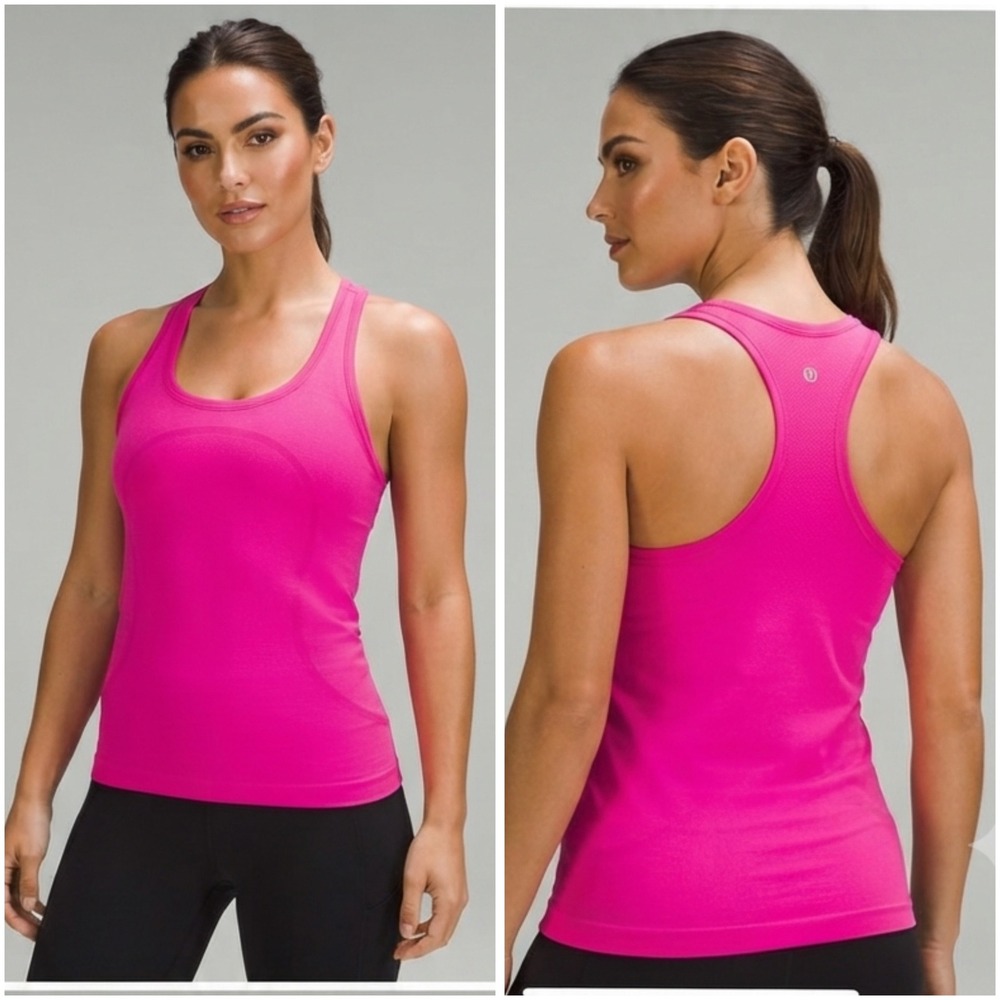Lululemon Swiftly Tech Racerback 2.0 Tank Top Women Sz 4 Hot Pink Running Yoga